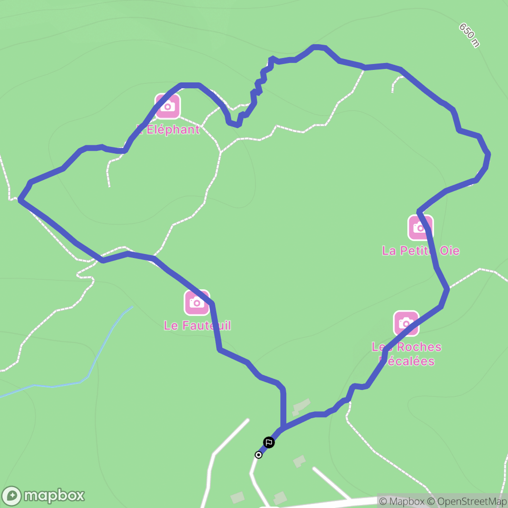 Lacrouzette : carte du parcours de randonnée - France