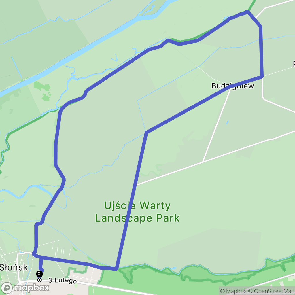 Słońsk: mapa trasy - Poland