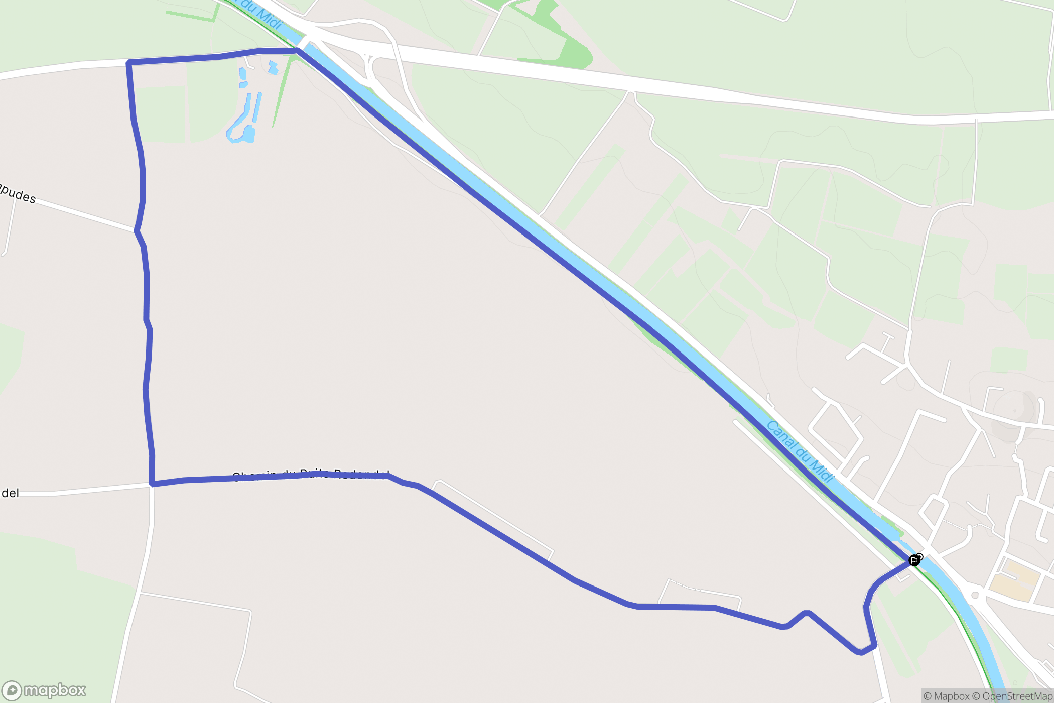 Portiragnes : carte du parcours de randonnée - France