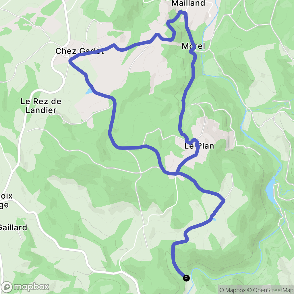 Châtel-Montagne : carte du parcours de randonnée - France