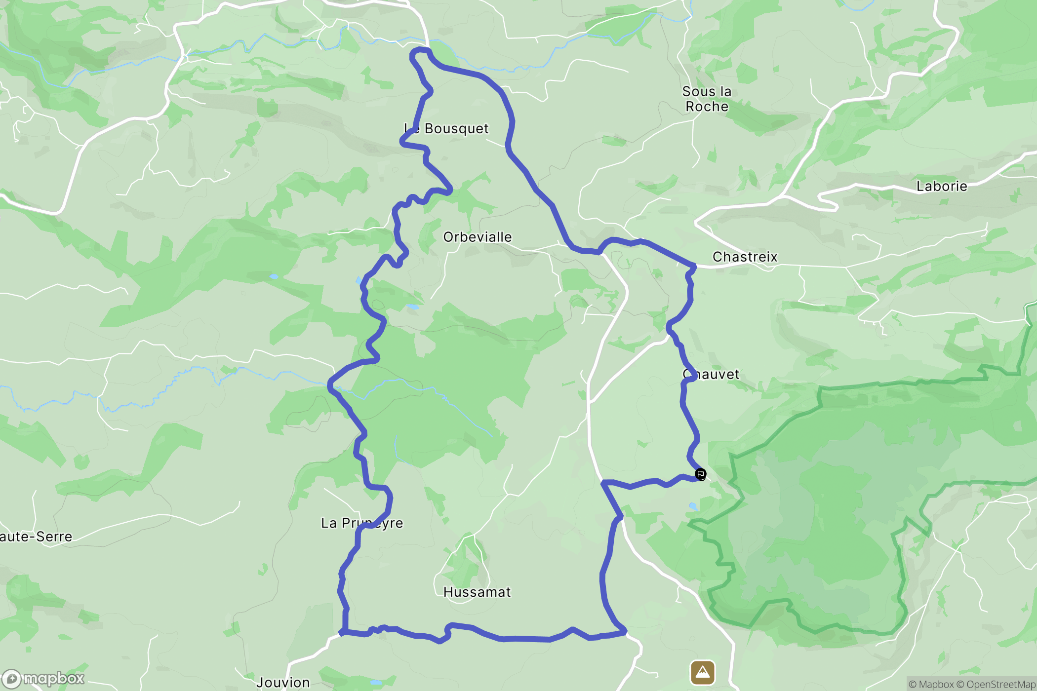 Chastreix : carte du parcours de randonnée - France