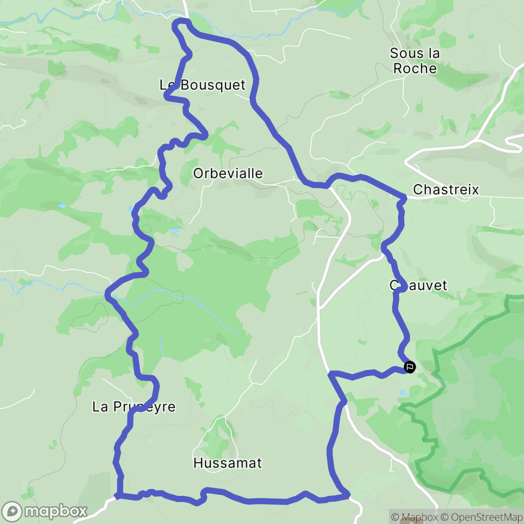 Chastreix : carte du parcours de randonnée - France