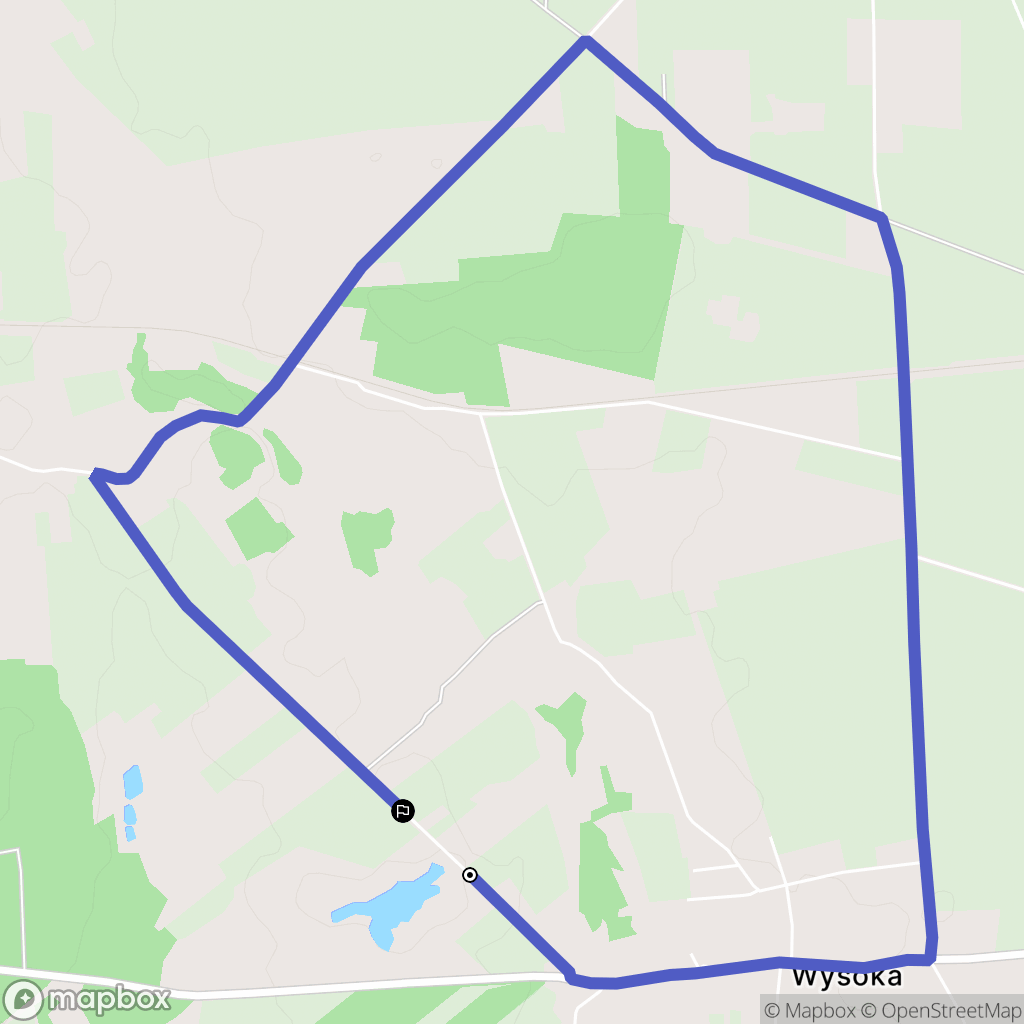 Wysoka: mapa trasy - Poland