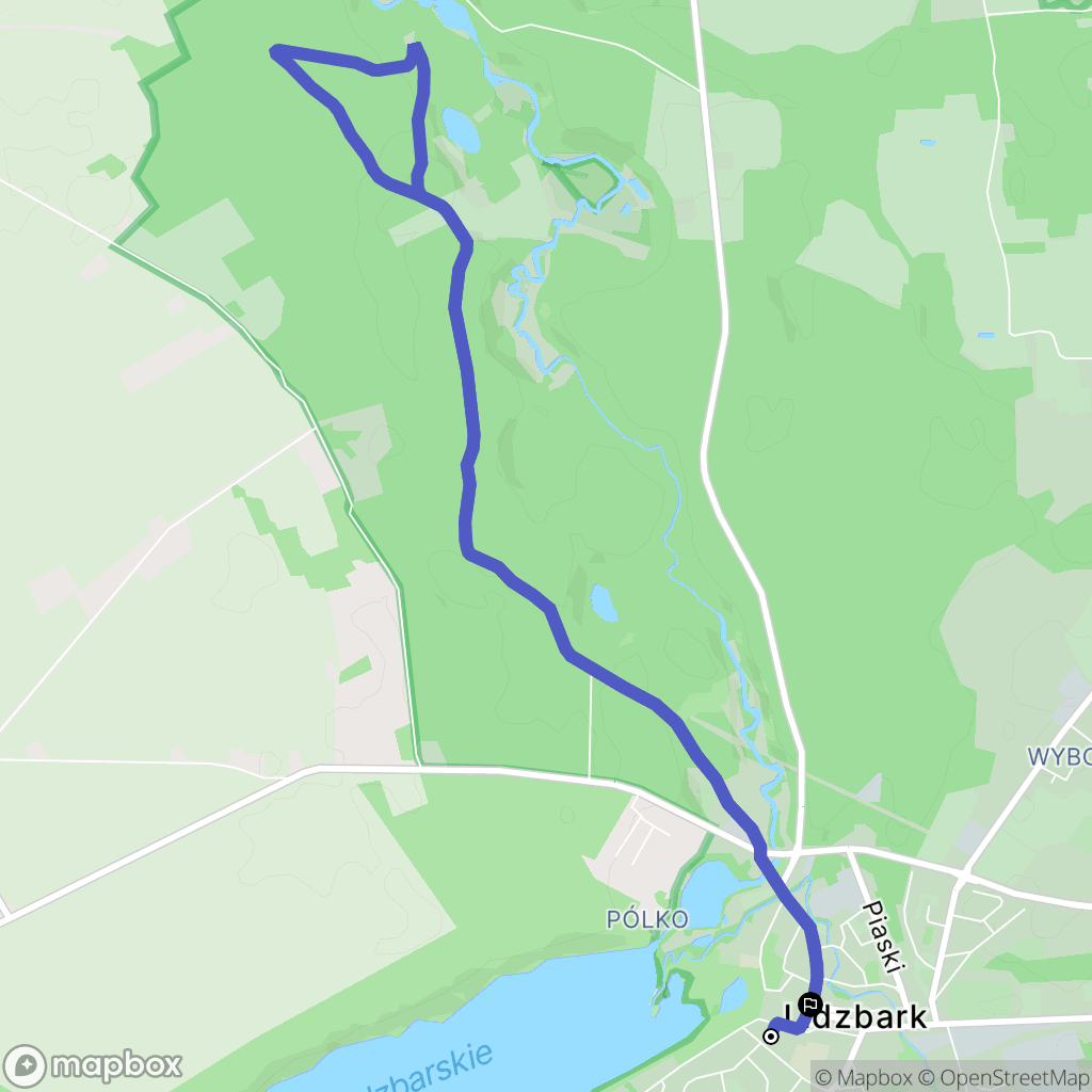 Lidzbark: mapa trasy - Poland