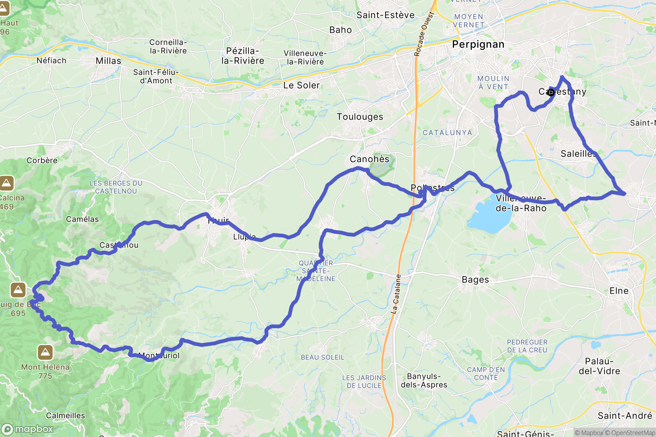 Cabestany: routekaart voor buitenactiviteiten - France