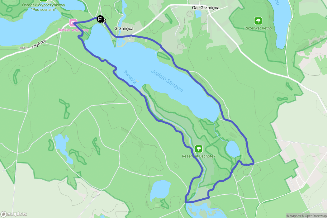 Grzmięca: mapa trasy - Poland