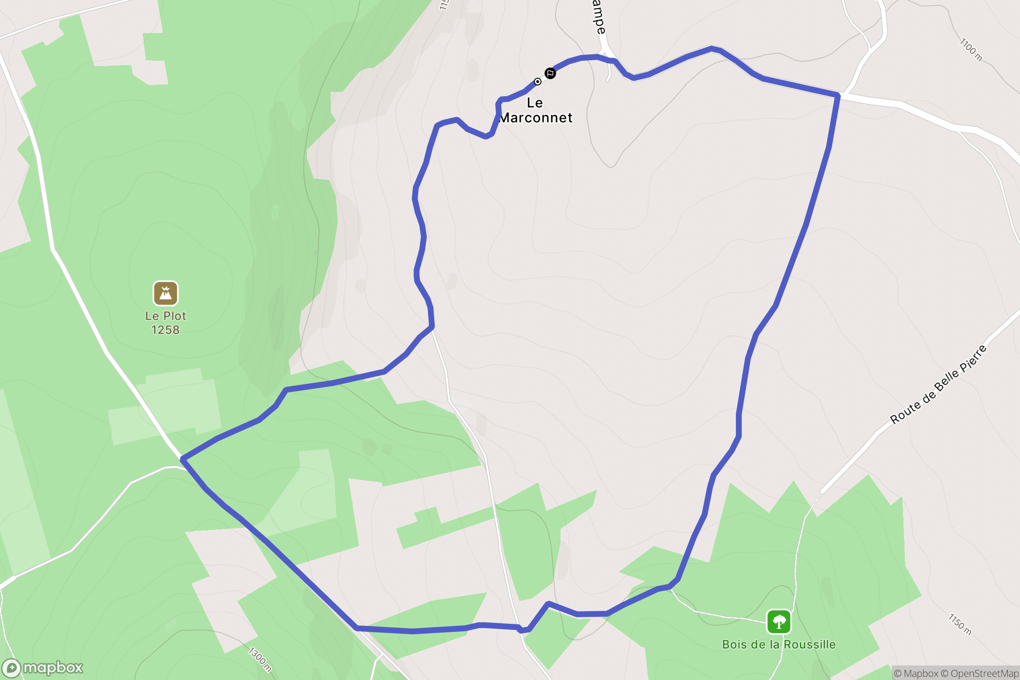 Saint-Arcons-de-Barges : carte du parcours de randonnée - France