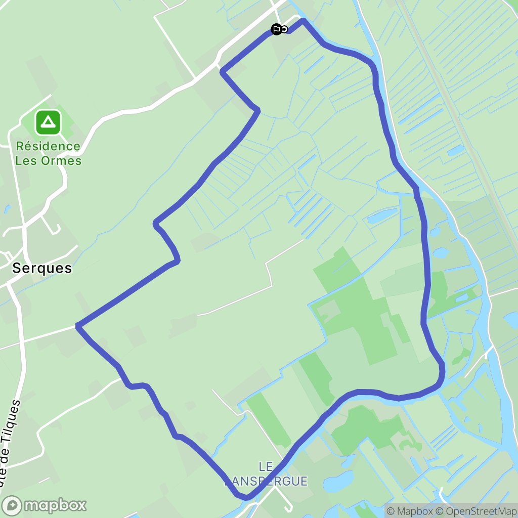 Serques : carte du parcours de randonnée - France