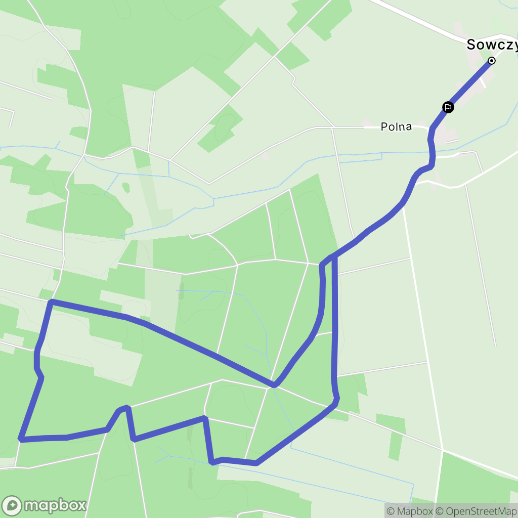 Sowczyce: mapa trasy - Poland