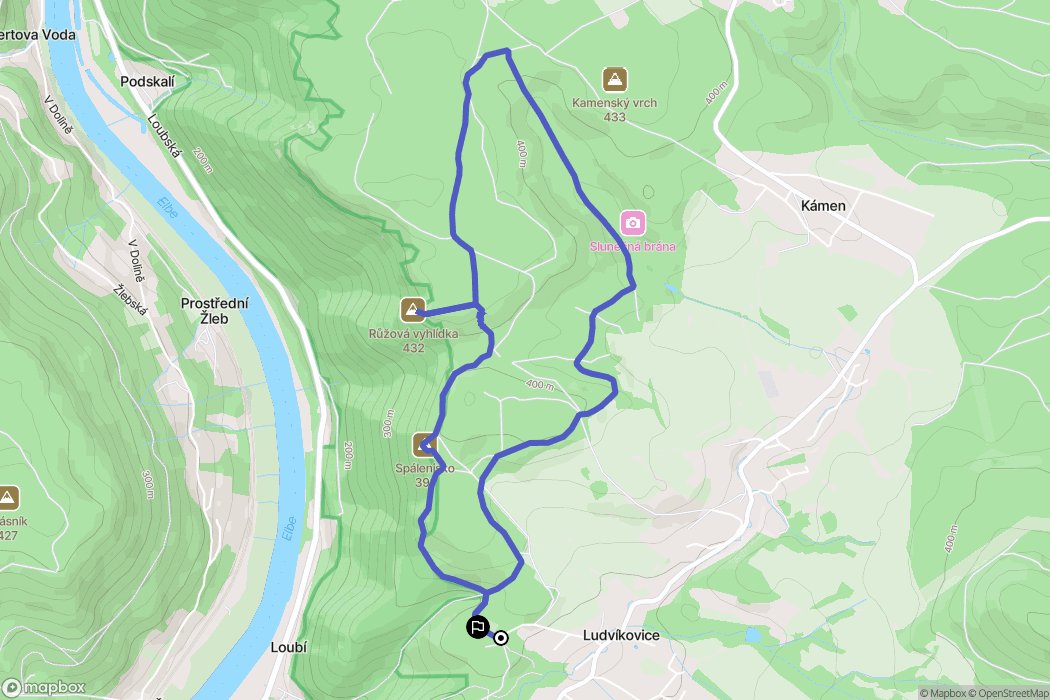Ludvíkovice: mapa trasy - Czechia