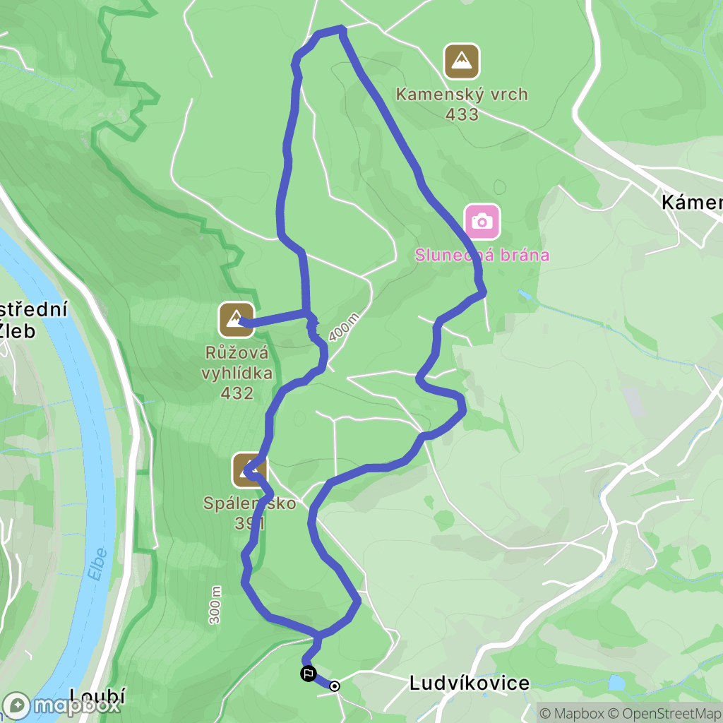 Ludvíkovice: mapa trasy - Czechia