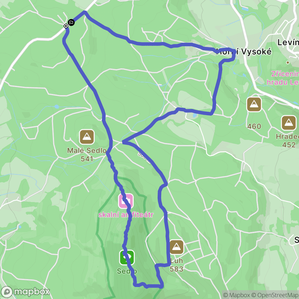Lovečkovice: mapa trasy - Czechia