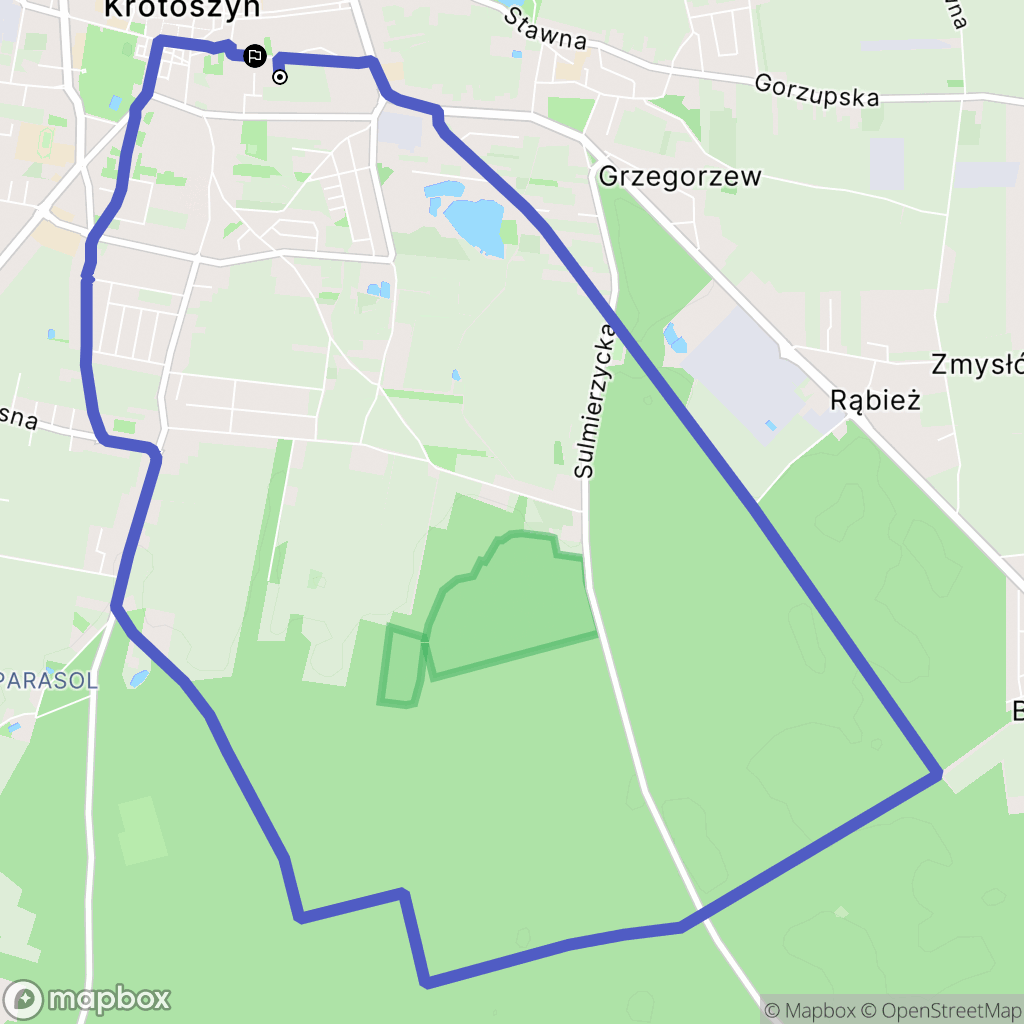 Krotoszyn: mapa trasy - Poland