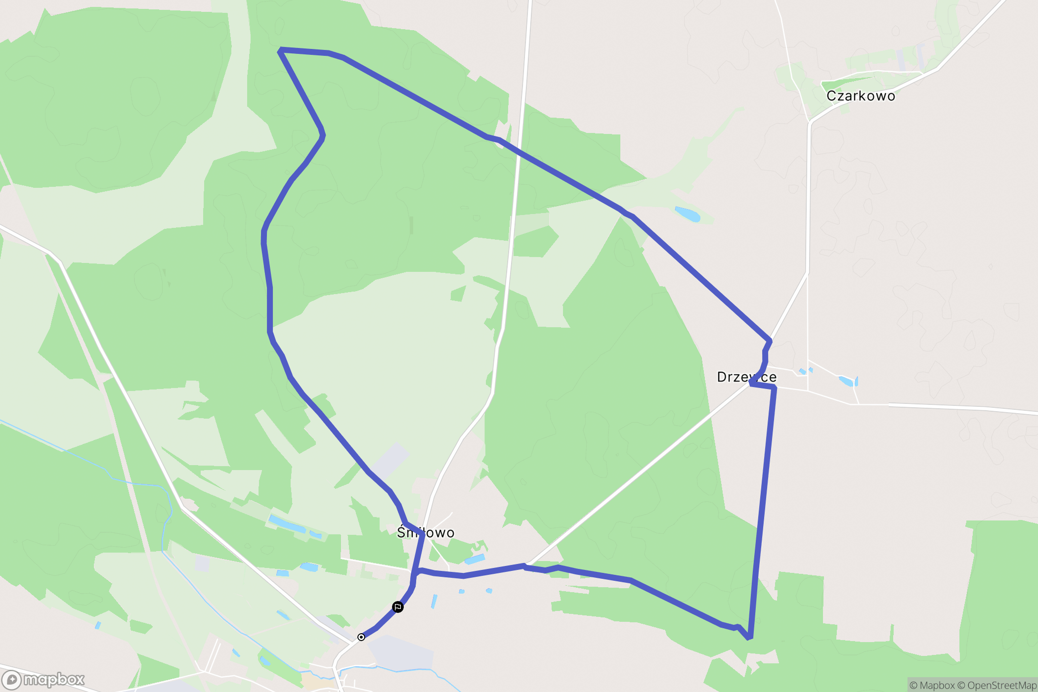 Poniec: mapa trasy - Poland