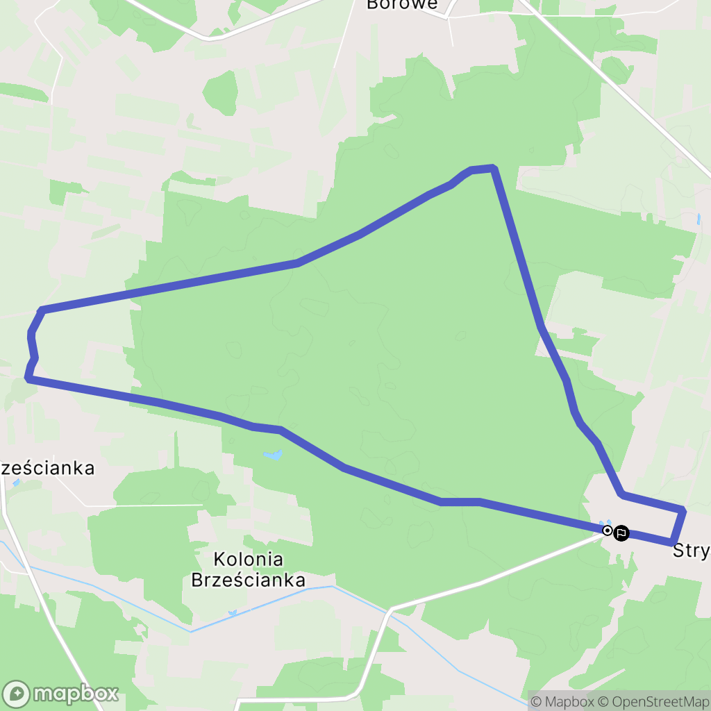 Stryki: mapa trasy - Poland