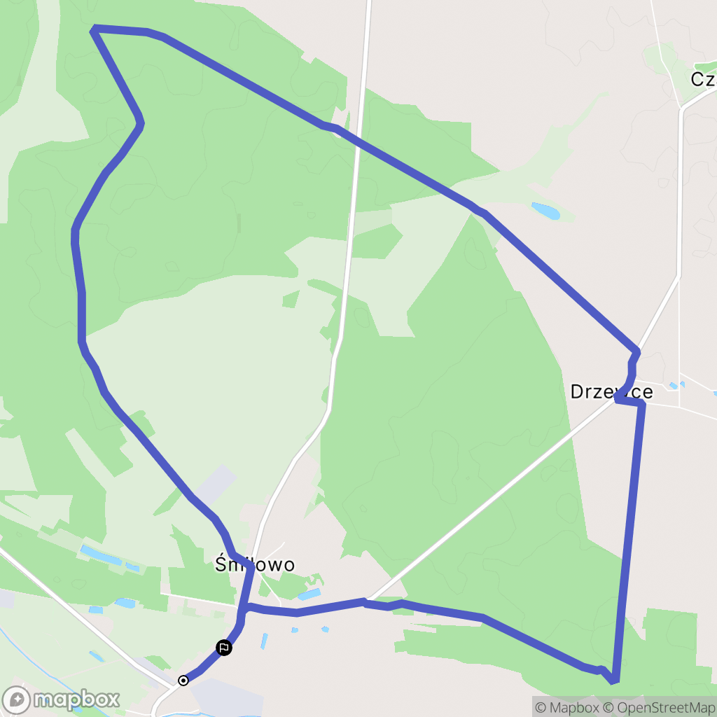Poniec: mapa trasy - Poland