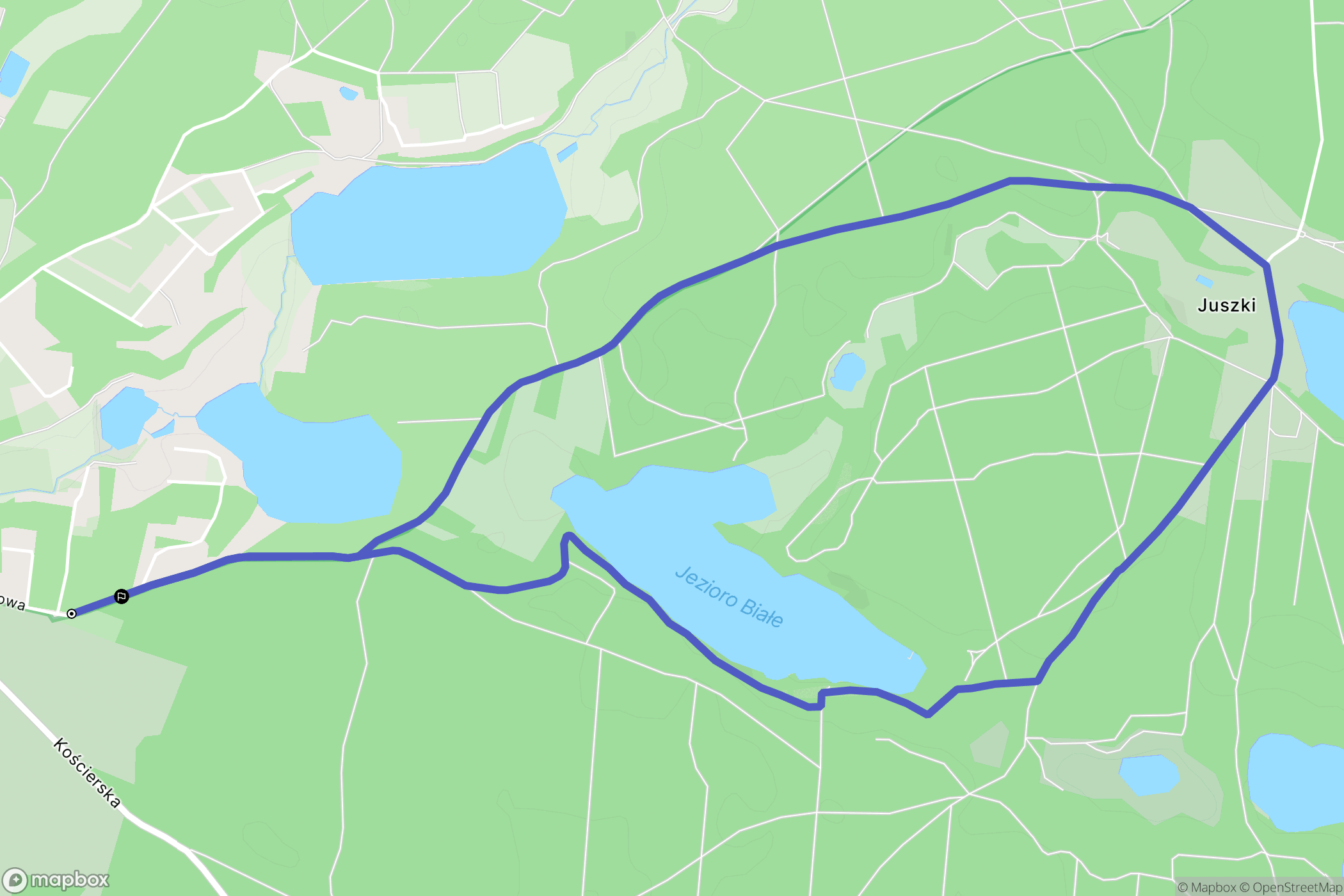Wąglikowice: mapa trasy - Poland