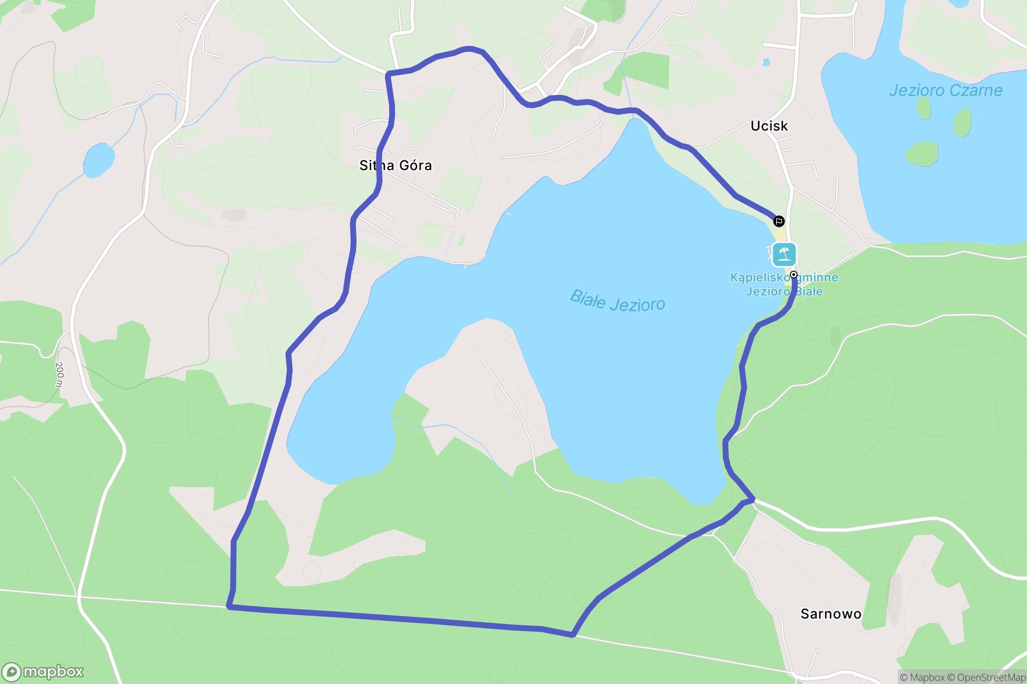 Ucisk: mapa trasy - Poland