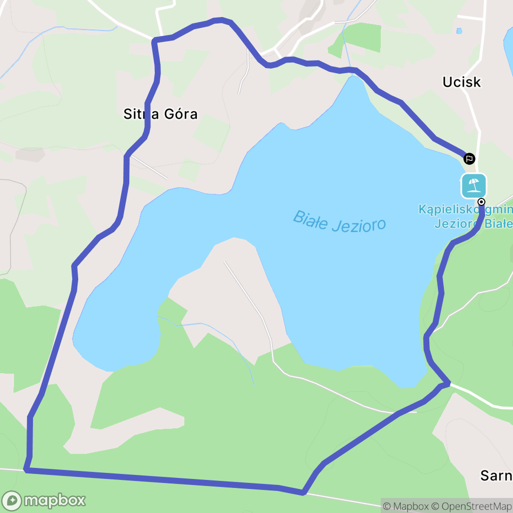 Ucisk: mapa trasy - Poland