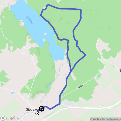 Gietrzwałd: mapa trasy - Poland
