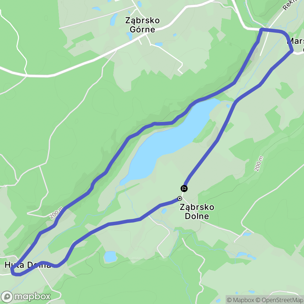 Sabrsko: mapa trasy - Poland