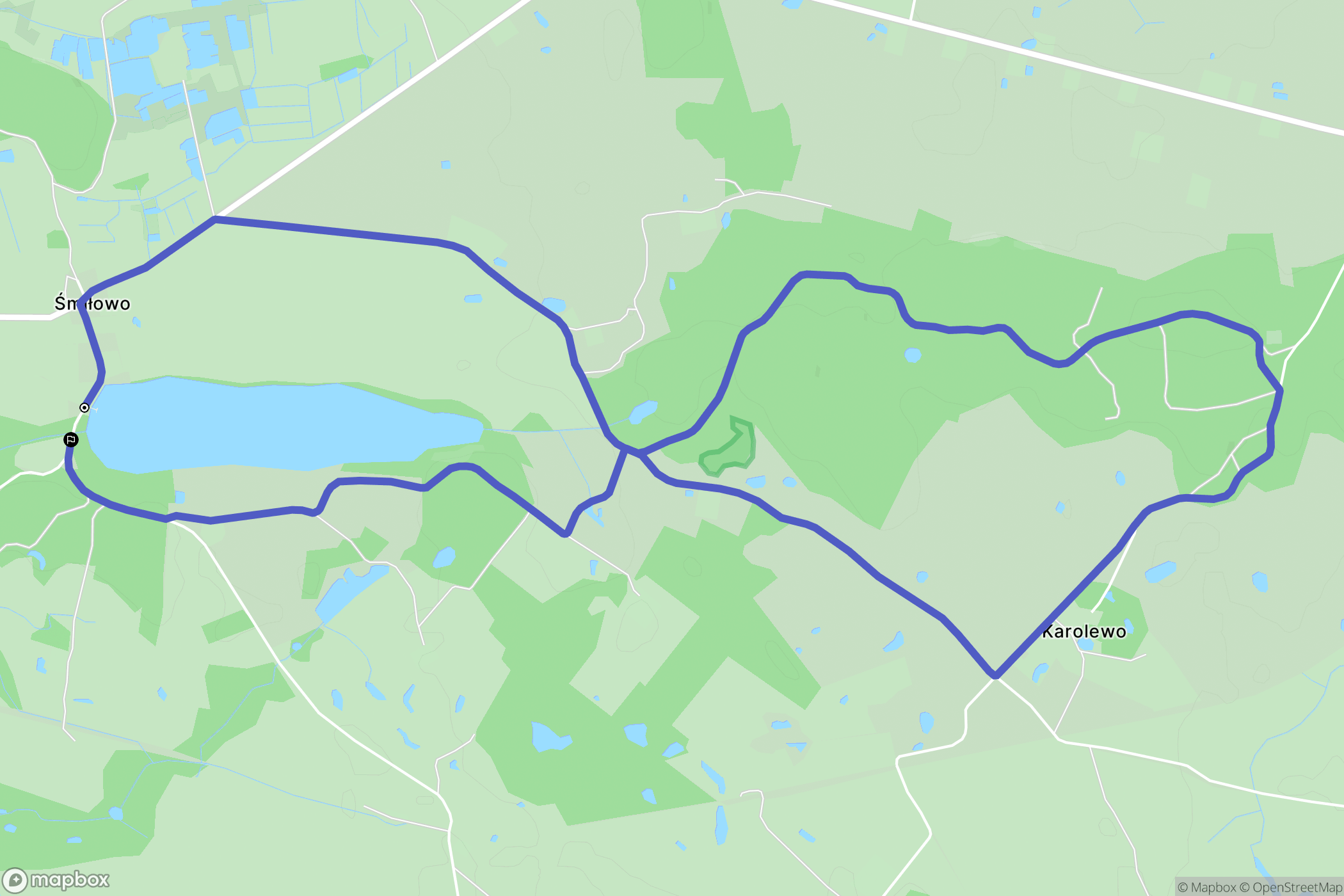 Śmiłowo: mapa trasy - Poland