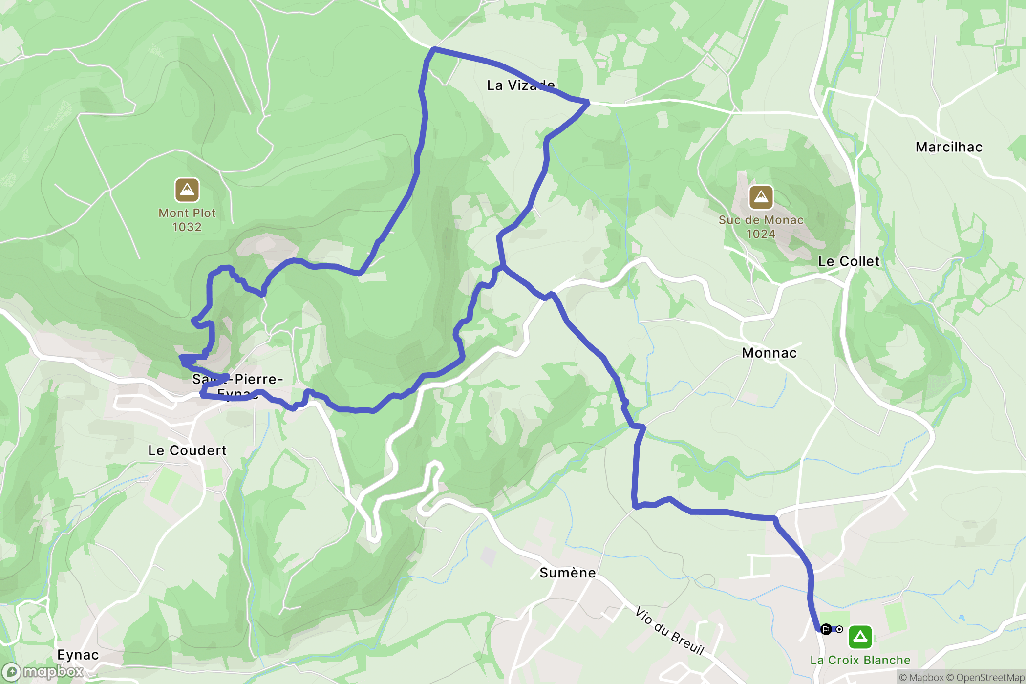 Saint-Julien-Chapteuil : carte du parcours de randonnée - France
