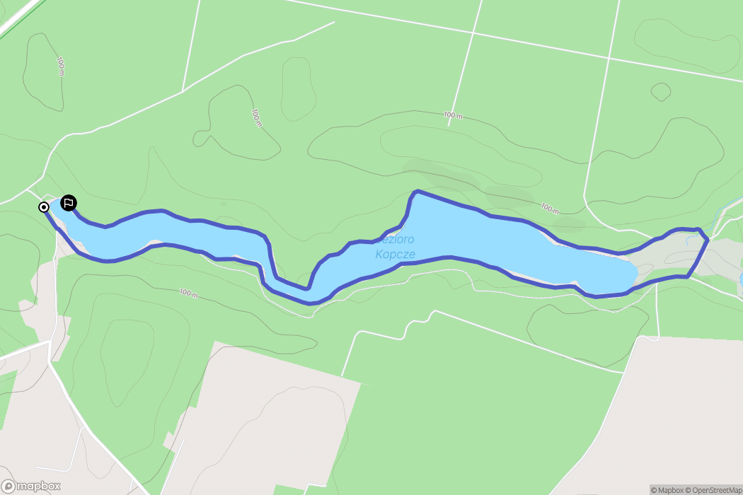 Kaczory: mapa trasy - Poland