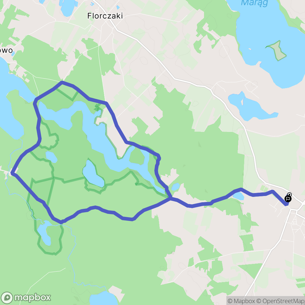 Łukta: mapa trasy - Poland
