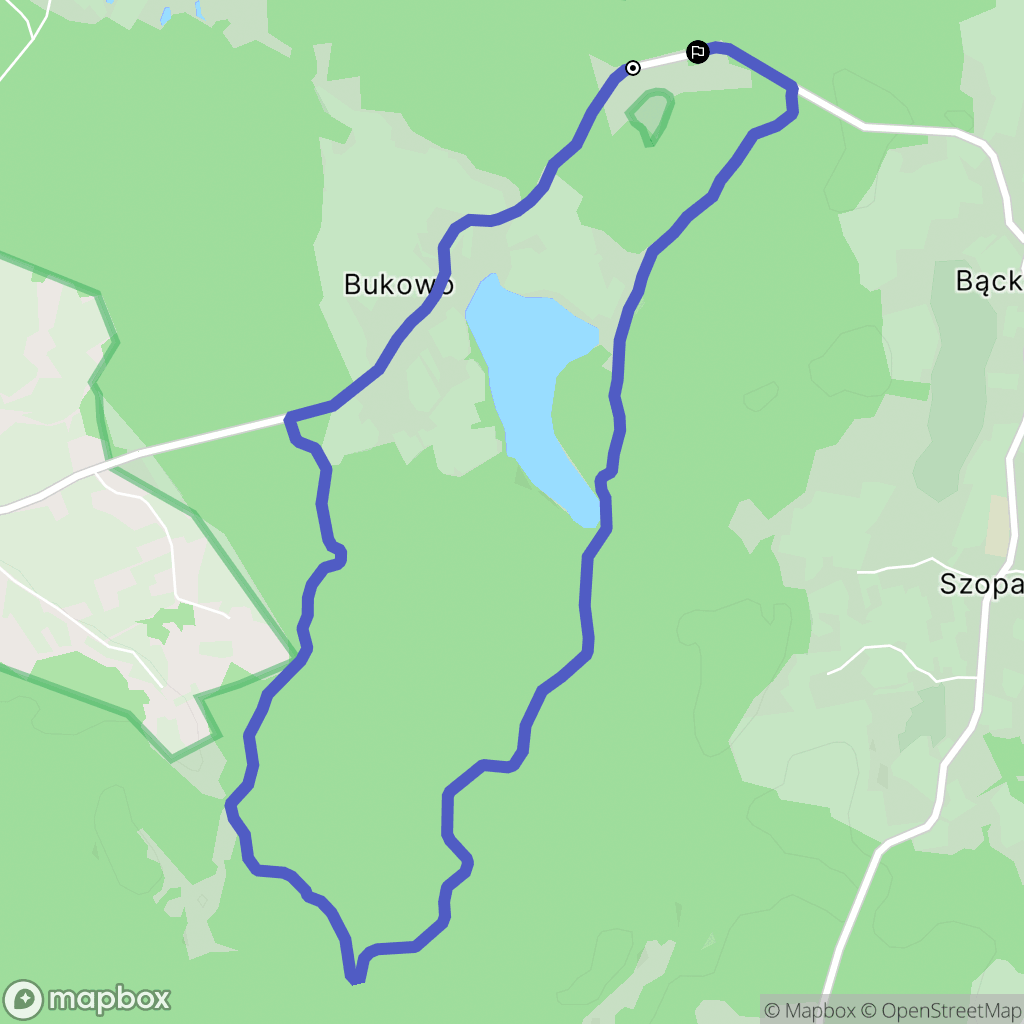 Bącka Huta: mapa trasy - Poland