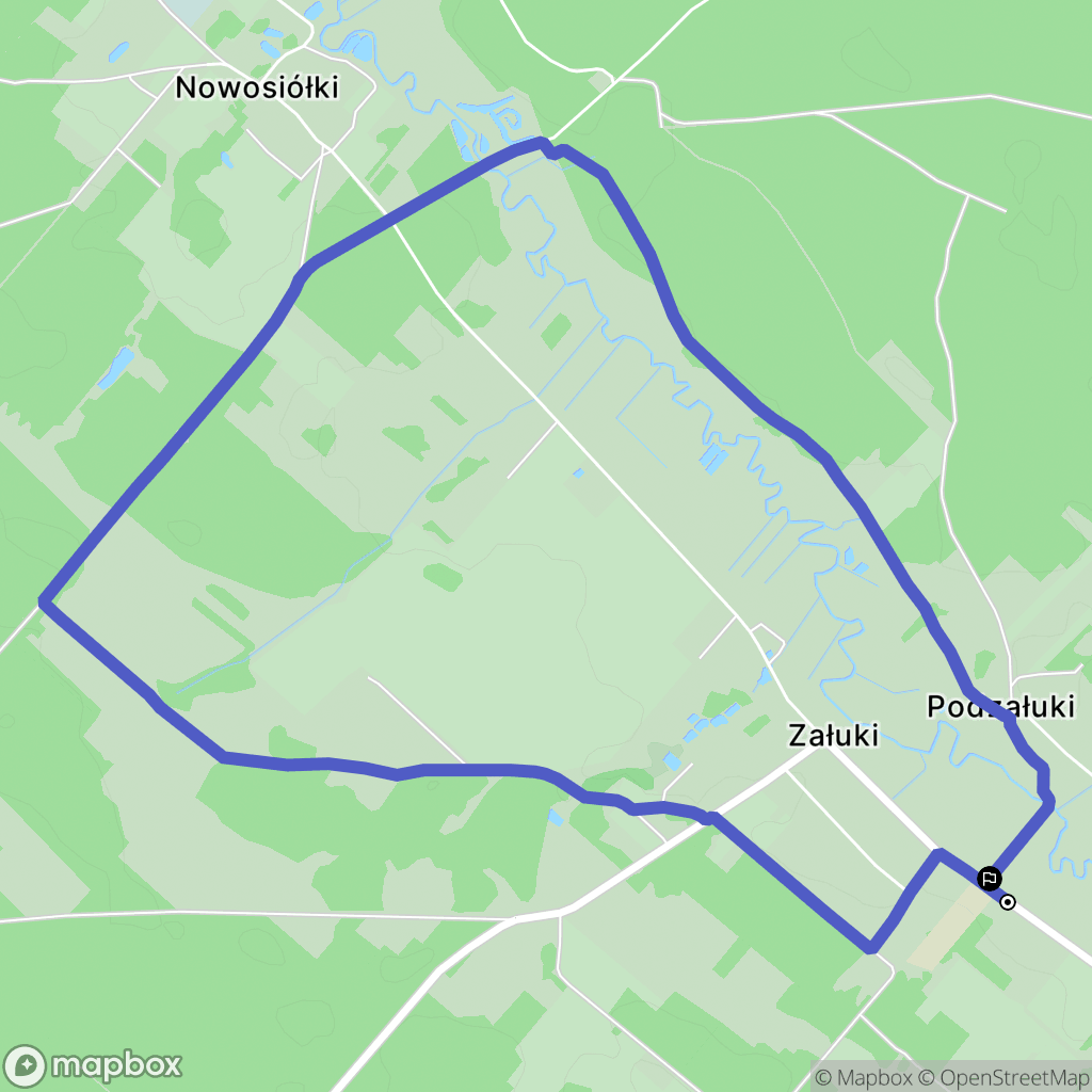 Załuki: mapa trasy - Poland