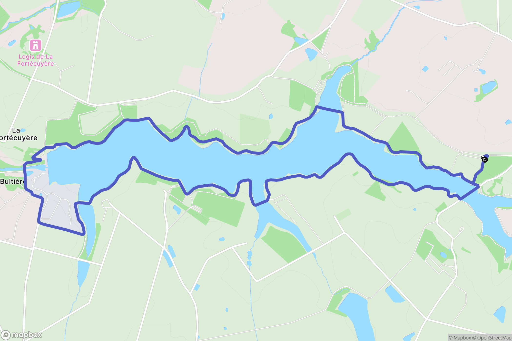 La Boissière-de-Montaigu : carte du parcours de randonnée - France