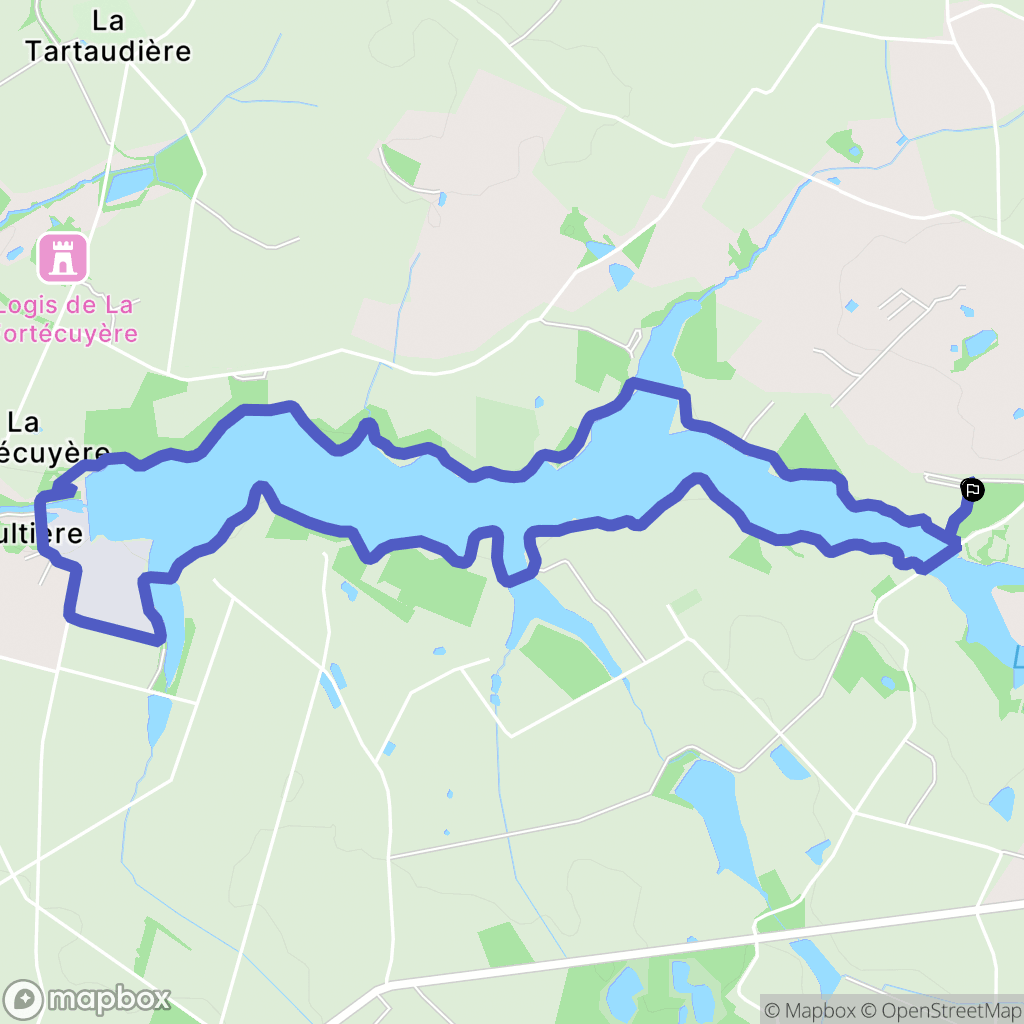 La Boissière-de-Montaigu : carte du parcours de randonnée - France