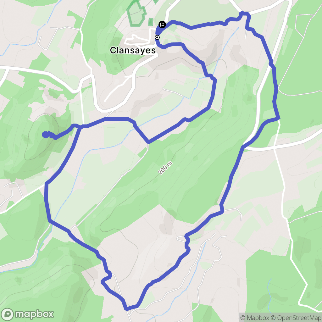 Clansayes : carte du parcours de randonnée - France