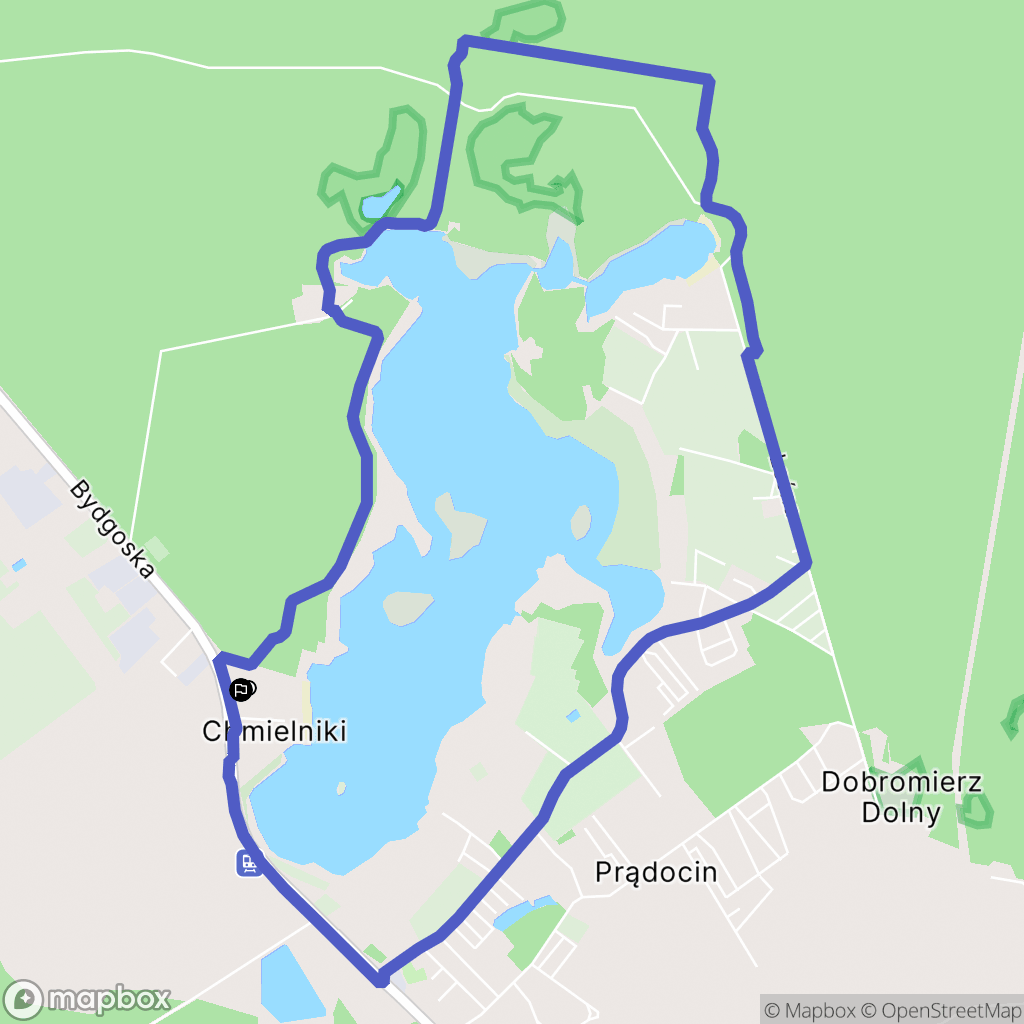 Chmielniki: mapa trasy - Poland