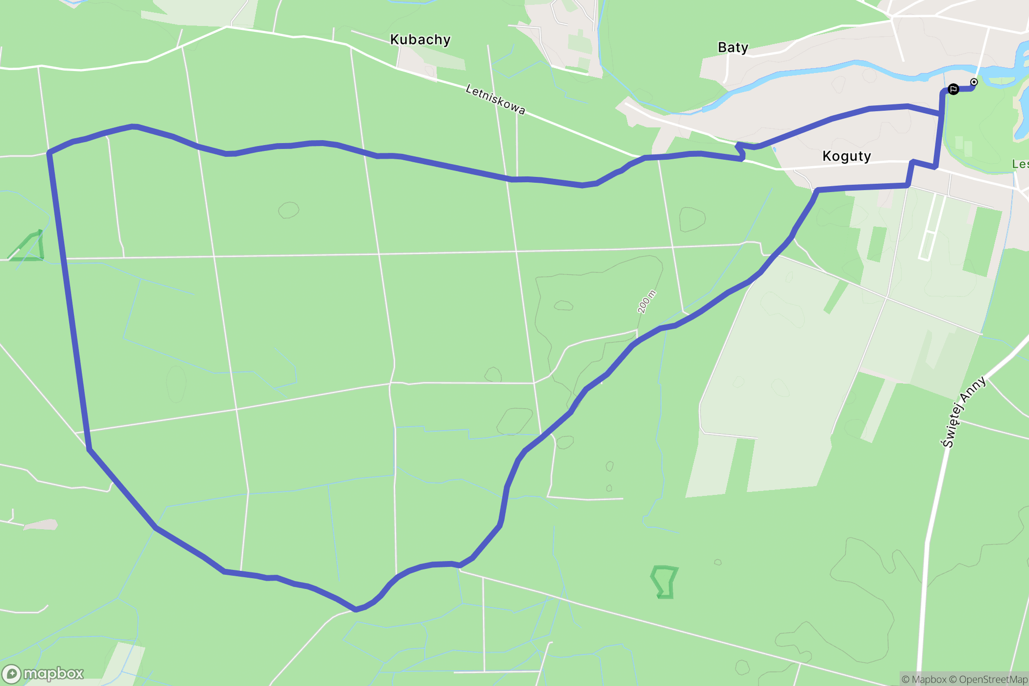 Radawa: mapa trasy - Poland