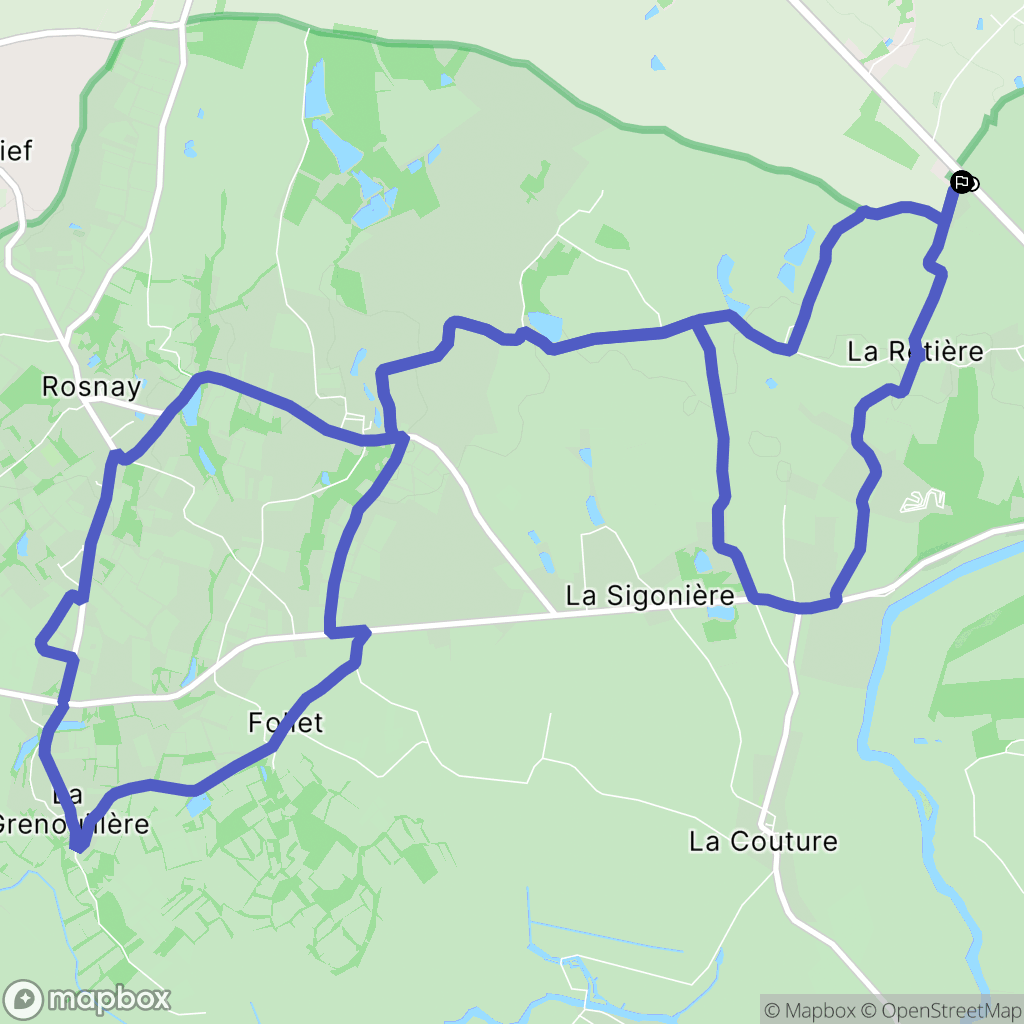Mareuil-sur-Lay-Dissais : carte du parcours de randonnée - France