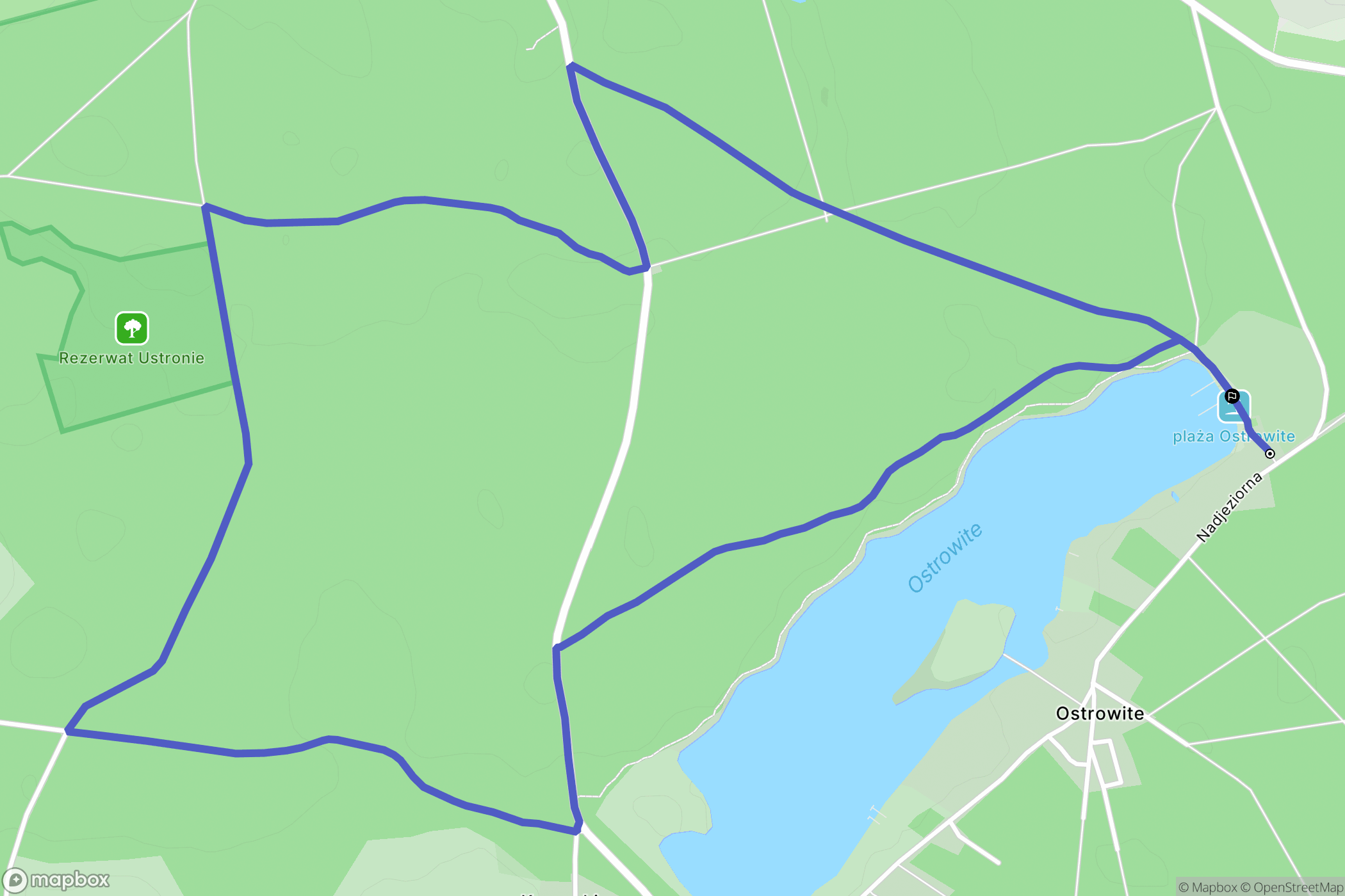 Ostrowite: mapa trasy - Poland