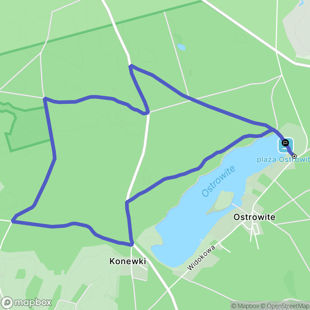 Ostrowite: mapa trasy - Poland