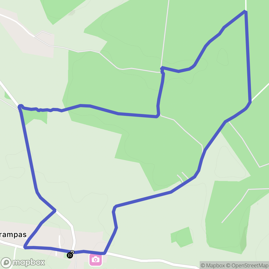 Frampas : carte du parcours de randonnée - France