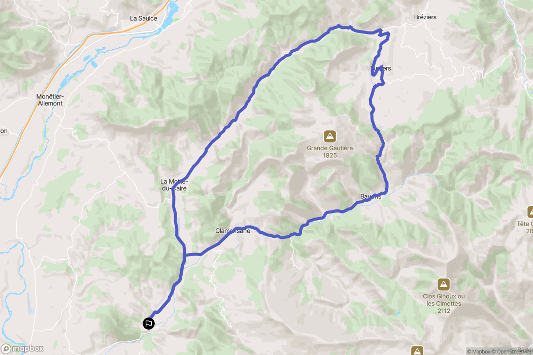Nibles : carte du parcours de randonnée - France
