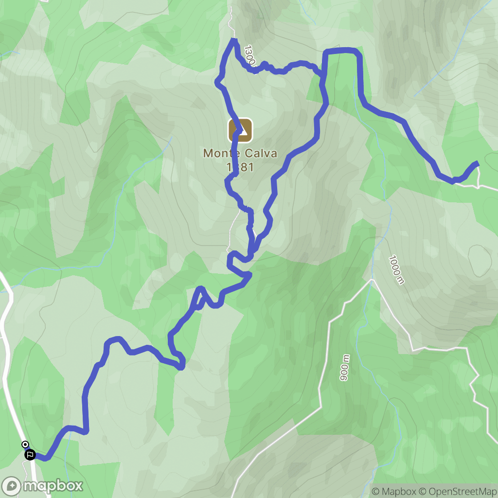 Zonza : carte du parcours de randonnée - France