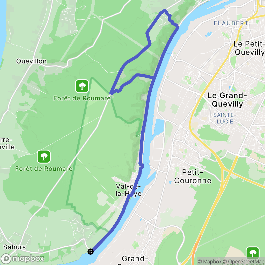 Hautot-sur-Seine : carte du parcours de randonnée - France