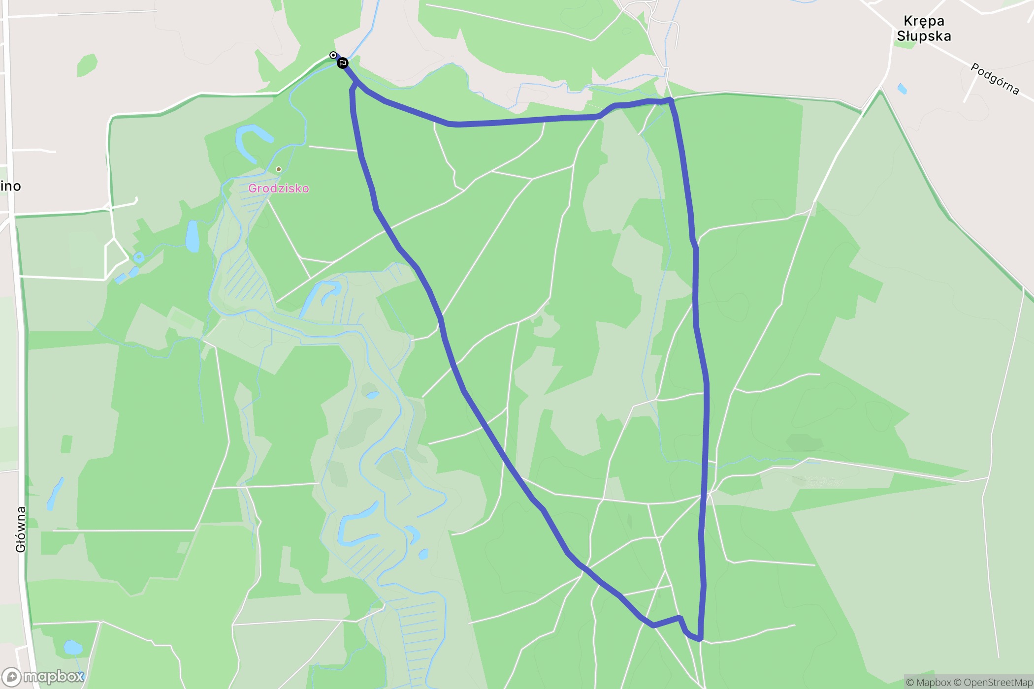 Słupsk: mapa trasy - Poland