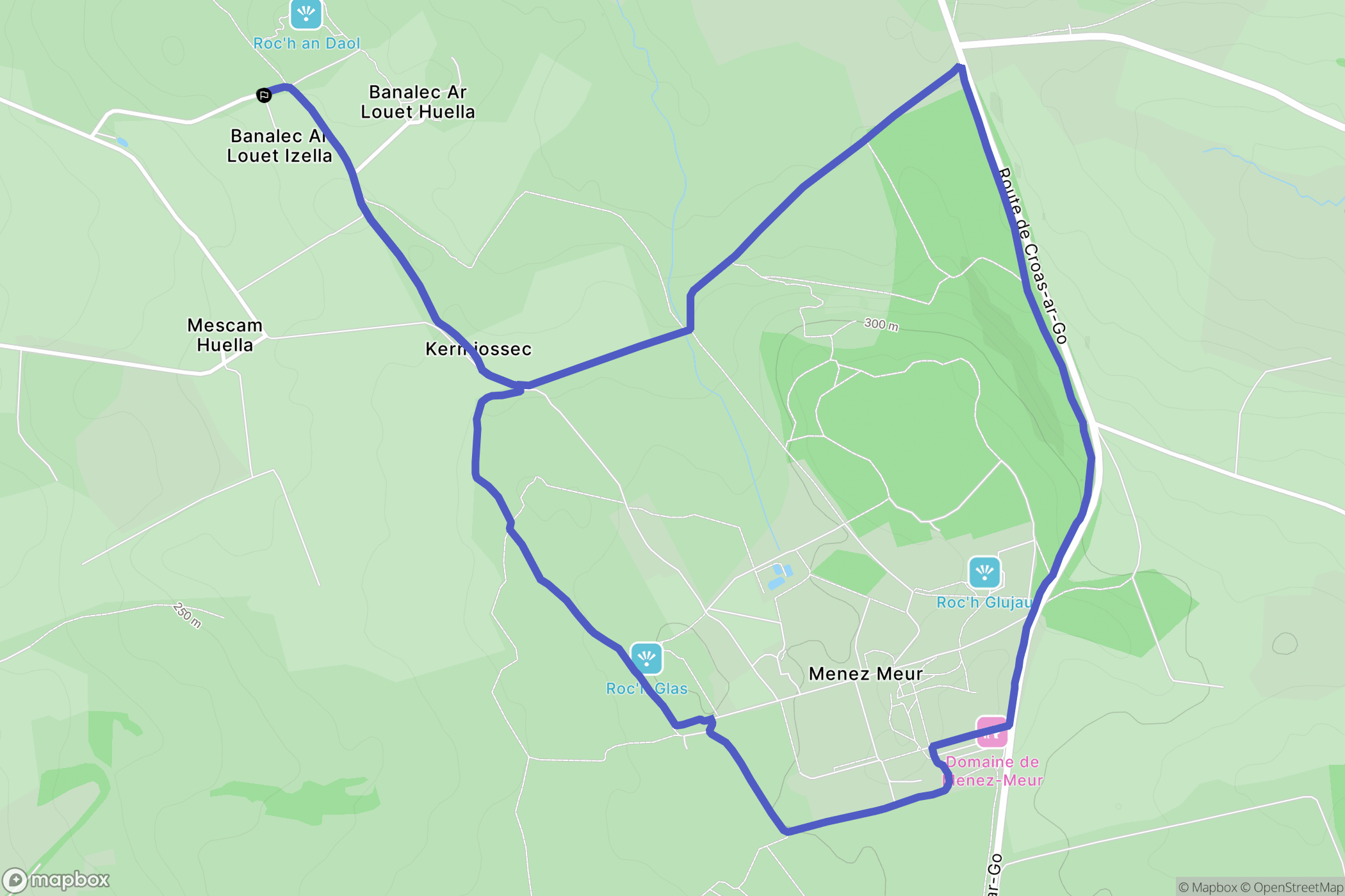 Saint-Eloy : carte du parcours de randonnée - France
