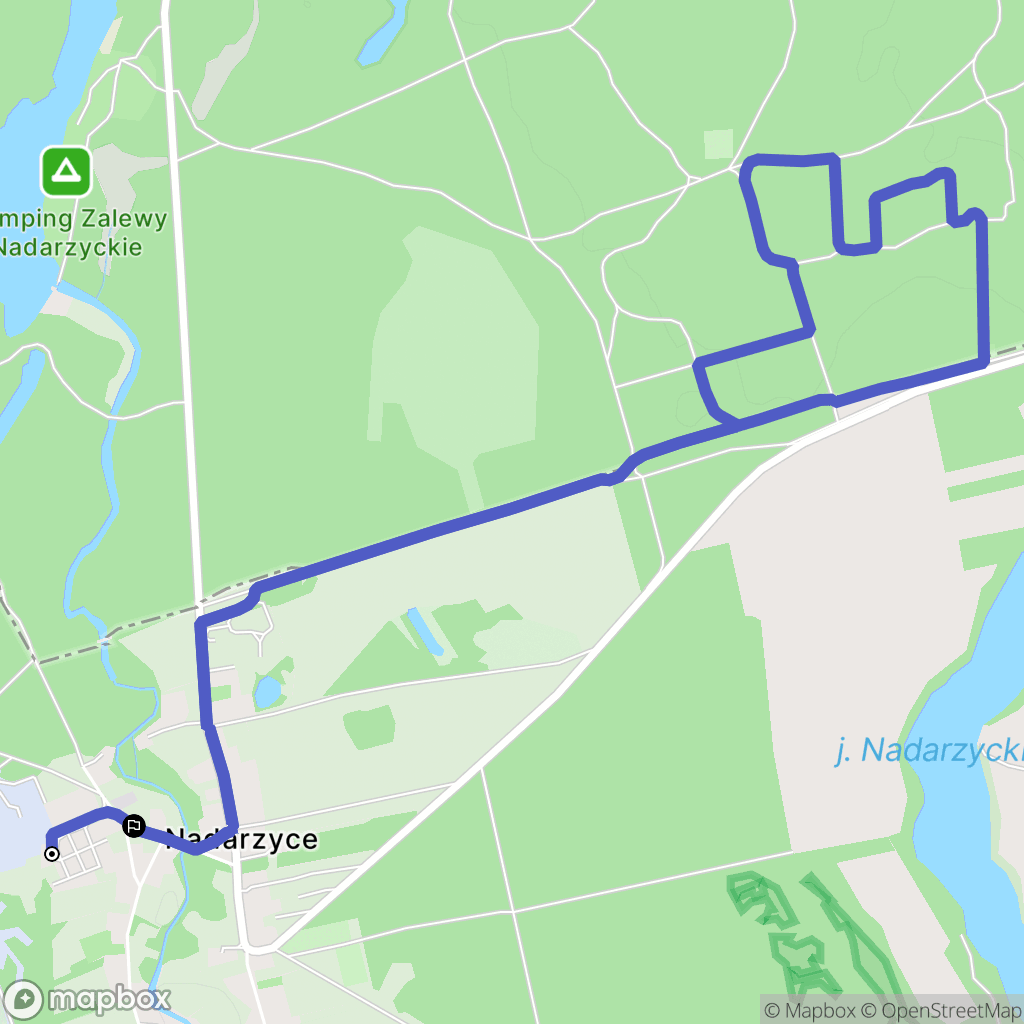 Nadarzyce: mapa trasy - Poland