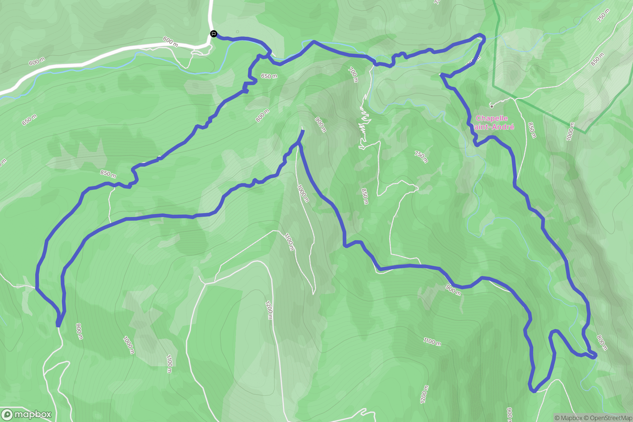 Estoublon : carte du parcours de randonnée - France