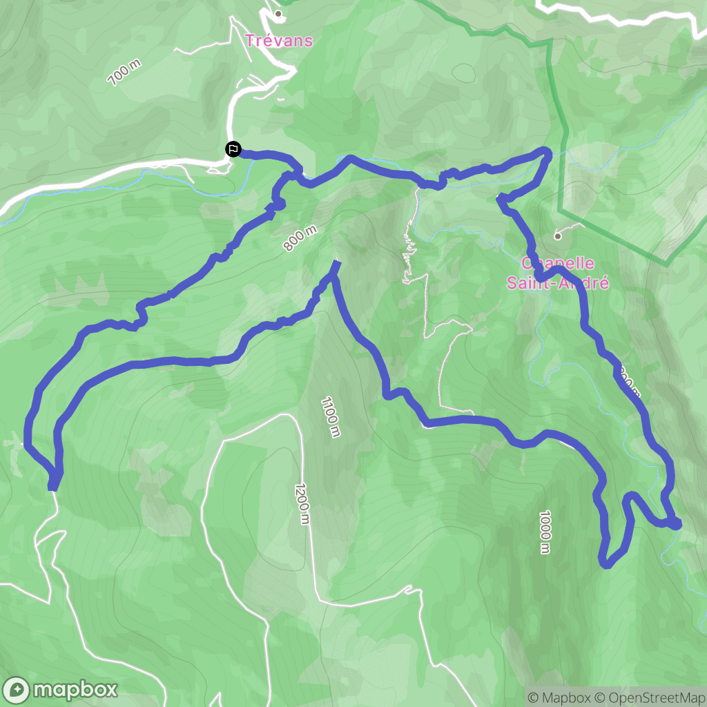 Estoublon : carte du parcours de randonnée - France