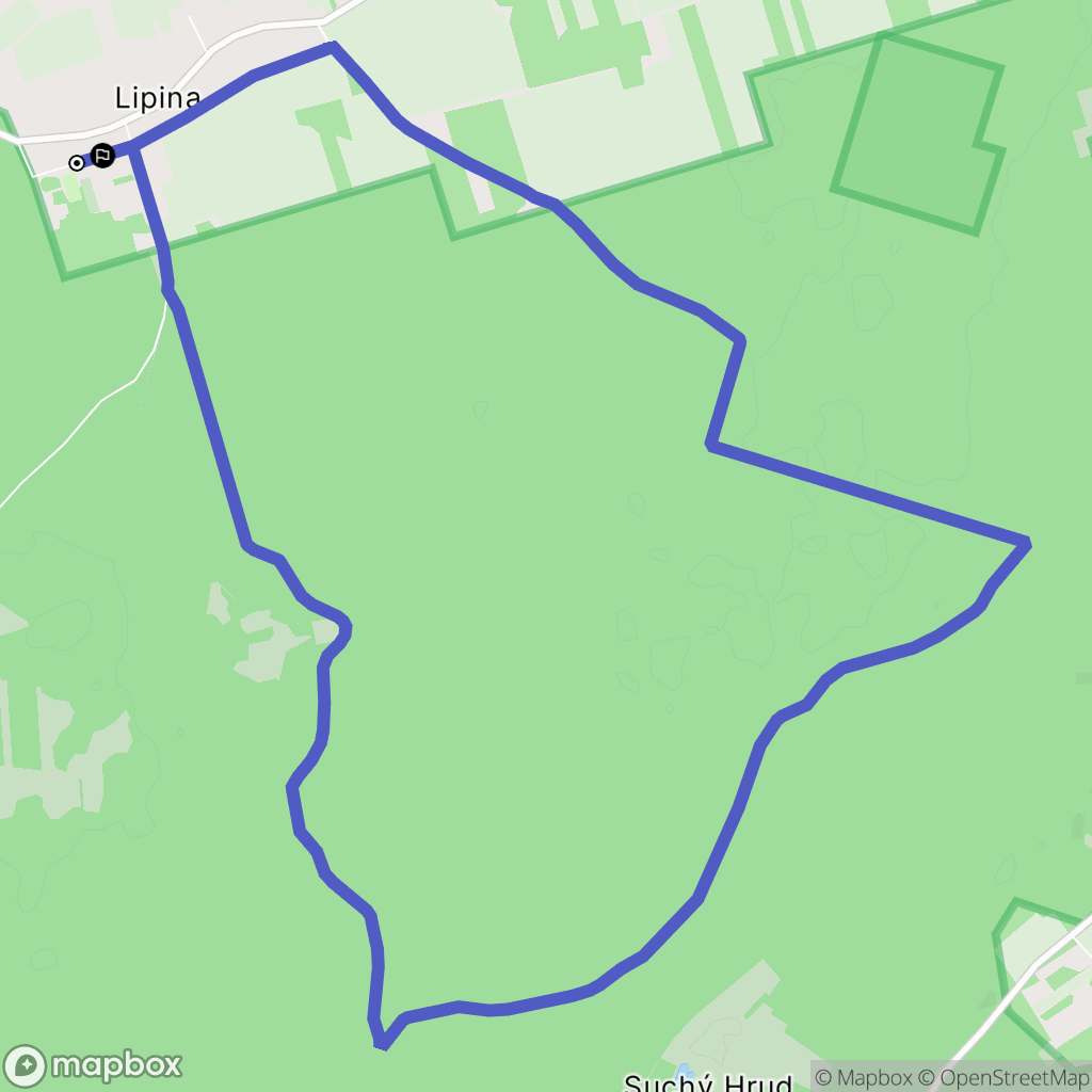 Lipina: mapa trasy - Poland
