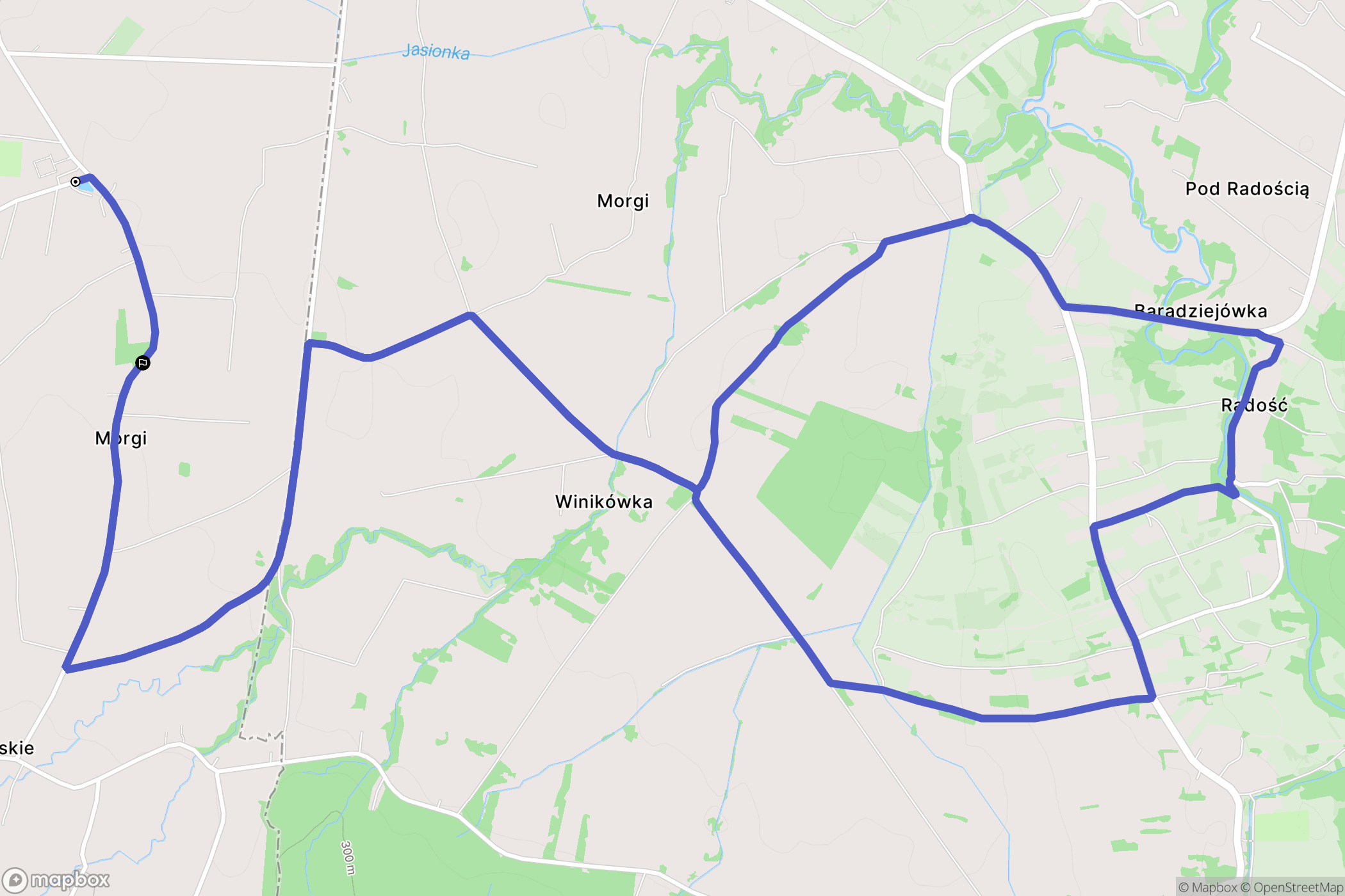 Pagorzyna: mapa trasy - Poland